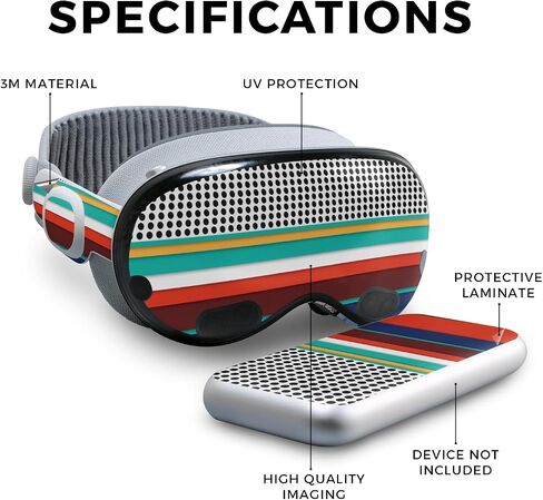 Carbon Fiber VR Skin Compatible with Apple Vision Pro - Mermaid Scales - Premium 3M Vinyl Protective Wrap Decal Cover - Easy to Apply | Crafted in The USA by MightySkins in Kuwait