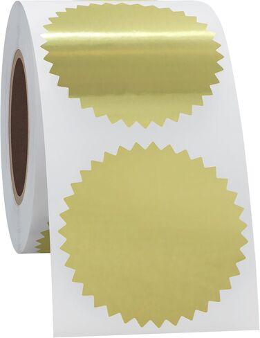 2" Certificate Paper Reward Stickers Embossing Labels 300 Stickers (Gold) in Saudi Arabia