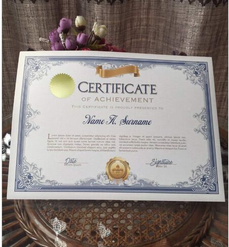 2" Certificate Paper Reward Stickers Embossing Labels 300 Stickers (Gold) in Saudi Arabia