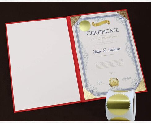 2" Certificate Paper Reward Stickers Embossing Labels 300 Stickers (Gold) in Saudi Arabia