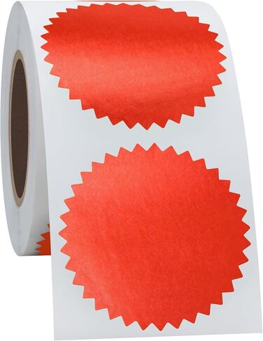 2" Certificate Paper Reward Stickers Embossing Labels 300 Stickers (Gold) in Saudi Arabia
