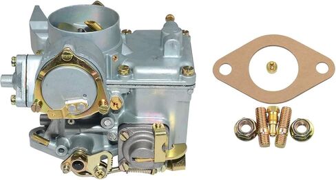 مكربن ​​Surwit 34PICT-3 لسيارة VW Beetle Super Beetle 1971-1979 محرك ثنائي المنفذ 1600cc 12 فولت مبرد بالهواء من النوع 1 شيء خنق أوتوماتيكي Karmann Ghia Squareback Transporter Part # 113129031K in Kuwait