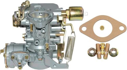 مكربن ​​Surwit 34PICT-3 لسيارة VW Beetle Super Beetle 1971-1979 محرك ثنائي المنفذ 1600cc 12 فولت مبرد بالهواء من النوع 1 شيء خنق أوتوماتيكي Karmann Ghia Squareback Transporter Part # 113129031K in Kuwait