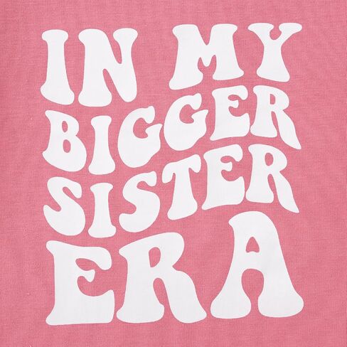 in My Bigger Sister Era Shirts Toddler Baby Girl T-Shirt Big Sister Announcement Outfit Summer Tops Short Sleeve Tee in Saudi Arabia