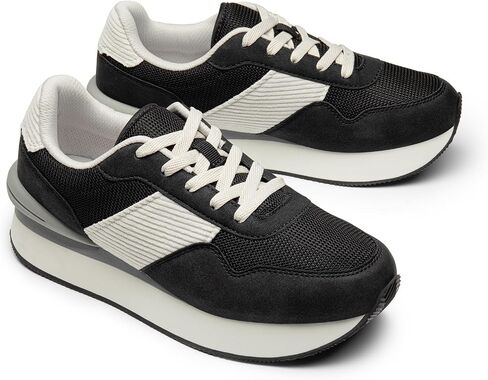 DREAM PAIRS Women Chunky Platform Lightweight Lace Up Casual Fashion Sneaker in Kuwait