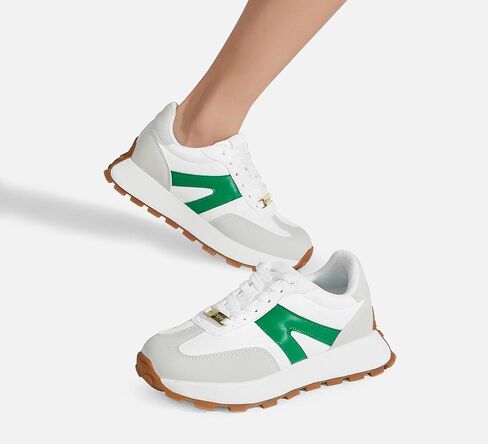 LUCKY STEP Women's Platform Fashion Sneakers Retro Classic Trainers Casual Lace-up Stylish Tennis Running Walking Shoes in Saudi Arabia