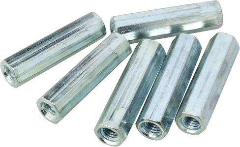 M6 Long Rod Nut FMHXG 6PCS M6x40mm Hex Coupling Nut Female Thread Straight Hex Threaded Bar Rod Studding in Kuwait
