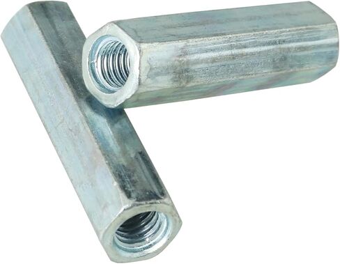 M6 Long Rod Nut FMHXG 6PCS M6x40mm Hex Coupling Nut Female Thread Straight Hex Threaded Bar Rod Studding in Kuwait