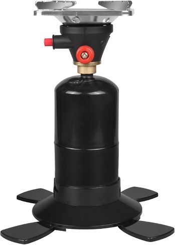 DOMINOX Portable Propane Camping Stove with Button Starter, 10,000 BTU Burner Propane Stove, Backpacking Stove with Precise Temperature Control for Camping & Hiking (Propane Tank Not Included) in Saudi Arabia
