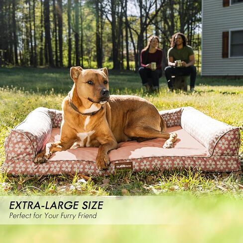 ClevaHome Comfort Orthopedic Dog Bed for Large Dogs - Waterproof Sofa Bed with Removable Bolsters & Washable Cover & Nonslip Bottom, Egg Foam Dog Sofa with Enhanced Head and Neck Support in Kuwait