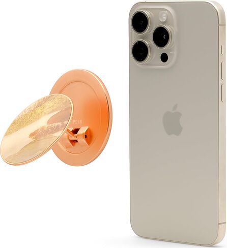 مقبض هاتف مغناطيسي من Atlas لهاتف MagSafe iPhone 15 14 13 12، حامل هاتف معدني قابل للتعديل وقابل للإزالة، حلقة محول متضمنة لهواتف Android [فضي] in Saudi Arabia