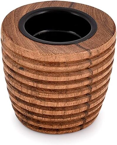 مجموعة حامل شموع من خشب أكاسيا مكونة من قطعتين لعيد الميلاد، والديكور، والزفاف، والحفلات، وأعياد الميلاد، وتزيين العطلات (3 بوصة × 3 بوصة × 2.5 بوصة) in Kuwait