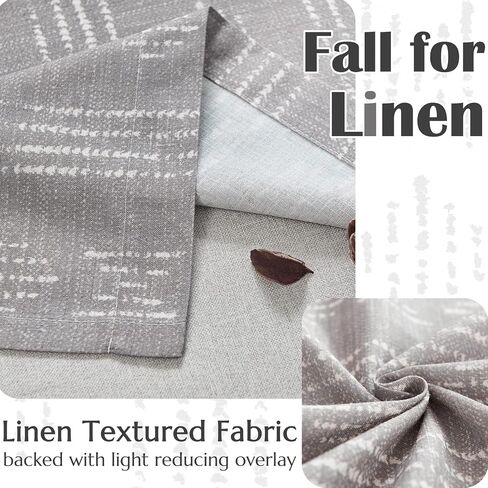 COLLACT Boho Valance Curtain Room Darkening Double Layer Kitchen Valance for Windows Living Room 18 Inch Grey Geometric Stripe Print Window Valance Farmhouse Overlay Valance Rod Pocket 1 Panel Grey in Saudi Arabia