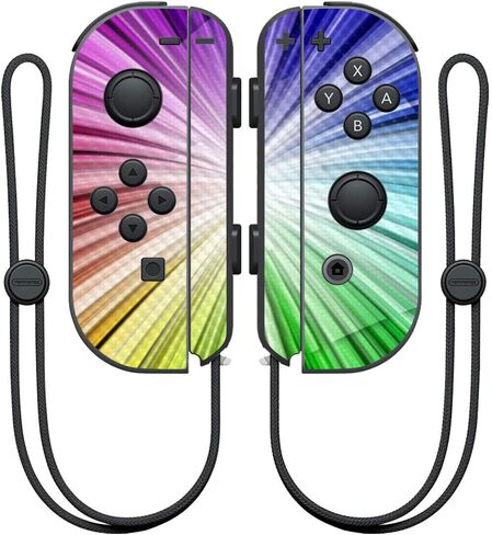 غلاف MightySkins من ألياف الكربون لجهاز تحكم Nintendo Joy-Con - نيون | لمسة نهائية واقية ومتينة من ألياف الكربون | سهل التطبيق والإزالة وتغيير الأنماط | صنع في الولايات المتحدة الأمريكية in Saudi Arabia