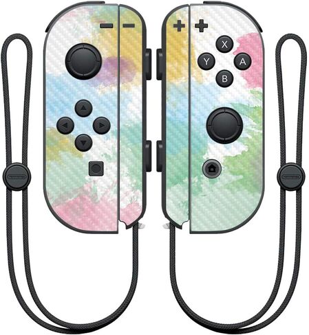 غلاف MightySkins من ألياف الكربون لجهاز تحكم Nintendo Joy-Con - نيون | لمسة نهائية واقية ومتينة من ألياف الكربون | سهل التطبيق والإزالة وتغيير الأنماط | صنع في الولايات المتحدة الأمريكية in Saudi Arabia