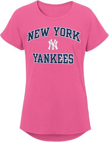 تي شيرت MLB Girls 7-16 Team Classic Heart & Soul Pink Graphic Team in Saudi Arabia