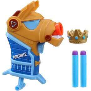 هاسبرو نيرف - Fortnite Micro Yond3r - مسدس صغير لإطلاق السهام، تاج قابل للإزالة و2 سهم رسمي من النخبة - للشباب والمراهقين والبالغين