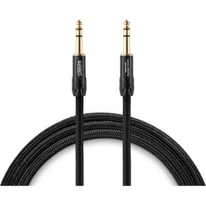 Warm Audio Prem-TRS-10' Premier Series TRS to TRS Cable - 10-foot, Black/Gold