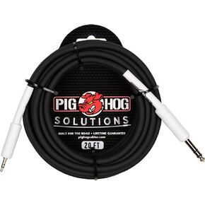 Pig Hog Solutions 1/4" TRS to 1/8" Mini, 20 ft