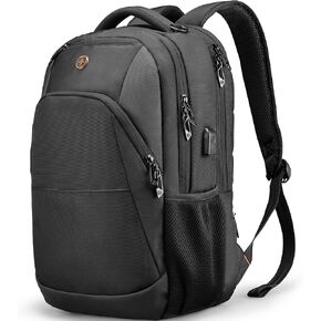 Swissdigital Design Travel Laptop Backpack, College Laptops Backpack with USB Charging Port Gift for Men & Women Fits 17 Inch Notebook (ANDWIL SD1670)