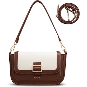 Crossbody Bags for Women Leather Shoulder Bag Women Purse and Handbags with 2 Removable Straps