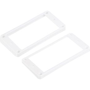 PATIKIL Plastic Pickup Ring Guitar Pickup Mounting Frame Ring for Electric Guitar White 1 Set
