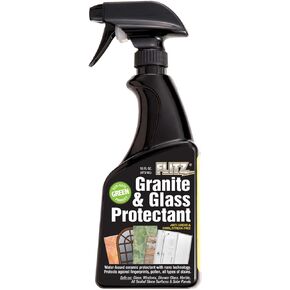 Flitz Granite and Glass Protectant - Ceramic Granite Sealer for Countertops, Stainless Steel, Glass, Appliances - Shield Against Fingerprints - 16 oz
