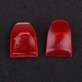 1 Pair L2 R2 Button Extenders Trigger Buttons for PS4 / PS4 Slim / PS4 Pro Game Controller (Clear Red)