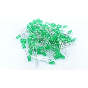 100Pack 5mm LED Emitting Diode Lights 20mA Round Head Lamps Indicator Lights for Electronic DIY (Yellow)