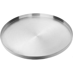 Large Round Stainless Steel Tray,Diameter 12.6"Silver Decorative Trays,Serving Tray,Jewelry and Cosmetic Storage Tray