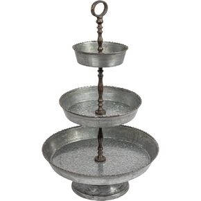 Decorative 3 Tier Metal Tray