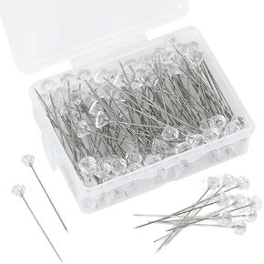100Pcs Corsage Bouquet Pins for Flowers 2 Inch Floral Pins Diamond Pins for Bouquets Rhinestone Bouquet Pins Crystal Pins for Wedding Bridal Hair Accessories Jewelry Decoration DIY Craft Sewing
