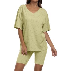 Shorts Sets 2 Piece Outfits For Women Summer Casual Sweatsuits Workout Oversized T-Shirts