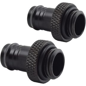 G1/4" to 3/8" Barb Fittings Soft Tubing Barb Extender Connector for Computer Water Cooling System, Black, 2 Pack