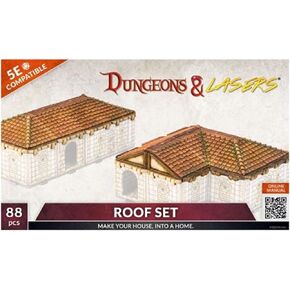 Archon Studio Dungeons & Lasers: Roof Set Miniature Terrain – Unpainted Compatible with DND and Other Tabletop RPG Games