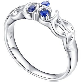 Zelda Zora's Sapphire Ring Rhodium Plated Sterling 925 Silver