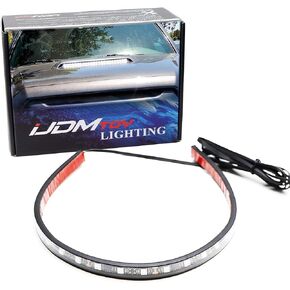 iJDMTOY Xenon White 24-SMD Flexible LED Hood Bulge Light Strip Compatible with 2012-2015 Toyota Tacoma w/Hood Scoop Bulge