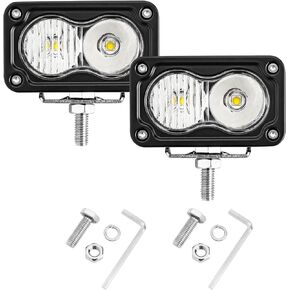 YCHOW-TECH العنبر LED القرون 2PCS 3 بوصة 40W أضواء الطرق الوعرة أضواء الخندق بقعة الفيضانات التحرير والسرد أضواء القيادة LED مكعبات القرون الصغيرة أضواء 2 حزم لشاحنة دراجة نارية UTV ATV جرار بيك اب