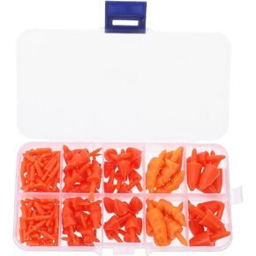 Snowman Nose, 160pcs DIY Snowman Crafts Christmas Carrot Nose Mini Carrots Plastic Toy Nose Santa Claus Dolls Safety for Christmas Snowman DIY Supplies