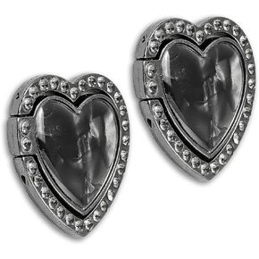 [2 Packs] Heart-Shaped Gemstones Glitter Bling Bling Phone Ring Holder, Sparkle Phone Ring Grip Artificial Diamond Stand,Rhinestone Cell Finger Ring for Phones,Pad