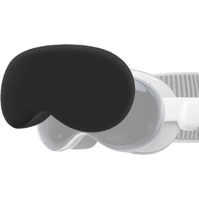 Geekria VR Headset Protective Cover Compatible with Vision Pro, Upgraded Soft Silicone Shockproof Cover, Light & Durable Front Face Accessories (Black)