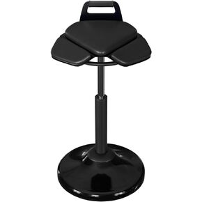 Standing Desk Chair – Ergonomic Comfortable Height Adjustable Active Stool - Swivel Sitting Balance Portable Chair - Encourage Good Posture (Black)