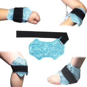 Gel Ice Packs Wrap for Injuries Reusable for Ankle Knee Elbow Foot Pain Relief Cold or Hot Muscle Recovery