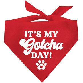 It's My Gotcha Day! Dog Bandana (12 Hot Pink, One Size)