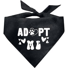 Adopt me Bandanas for Dogs, Deep Pink Dog Bandana, Pet Dog Scarf Accessories, Pet Dog Triangle Scarf, Funny Cute Dog Bandana, Dog Bandana for Small Medium Large Dogs, Gift for Dog Lover (E51)