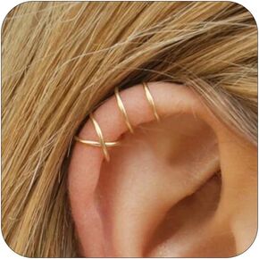 Ear Cuff Earrings for Women No Piercing Earrings for Women Trendy Earrings for Women 2024 Rhinestone Cuff Earrings Fake Earrings for Girls