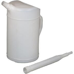 WirthCo 94240 Funnel King Industrial Flex Spout Measurer - 5 Quart Capacity, White
