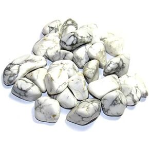 Crystal Collection: Tumbled White Howlite, Includes Velvet Bag - Large 1" Pieces (1/2 Pound) in Saudi Arabia