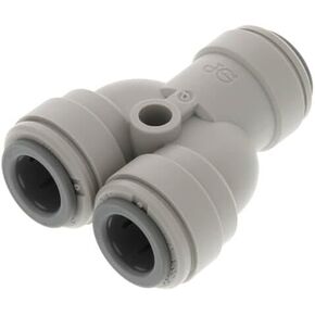 IPW Industries Inc-John Guest - (PI241210S) Acetal Two-Way Reducing Divider Fitting - Grey- 5/16" OD x 3/8" OD/Single