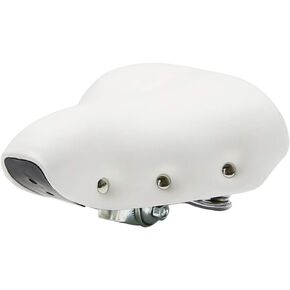 UNISTRENGH Sprung Vintage Bike Saddle Comfy Wide Saddle Comfortable Bicycle Seat Foam Padded Cushion for Men Women